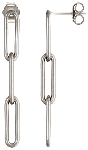 Paperclip Chain (3 Link) Post Earring